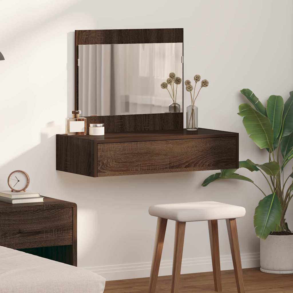 vidaXL Toaletka Brązowy 83 x 40 x 70 cm Materiał drewnopochodny