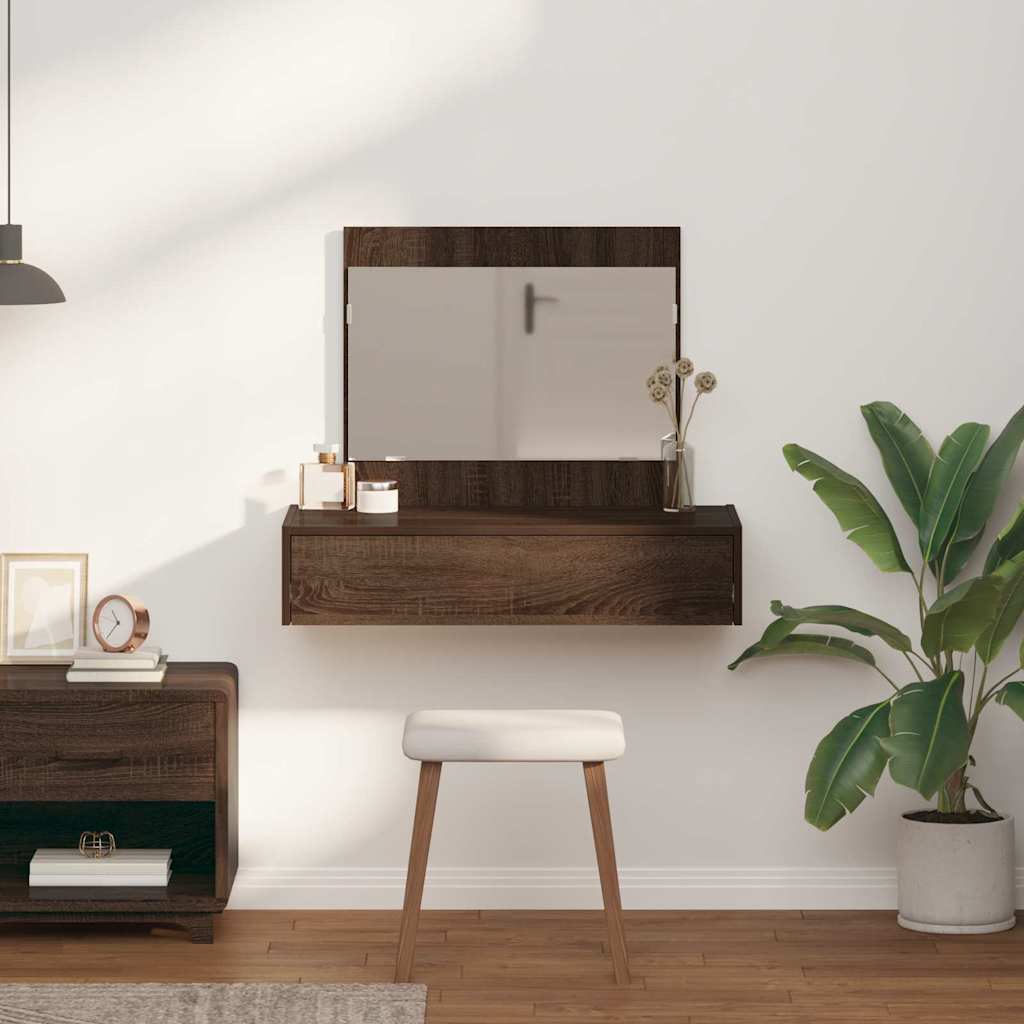 vidaXL Toaletka Brązowy 83 x 40 x 70 cm Materiał drewnopochodny