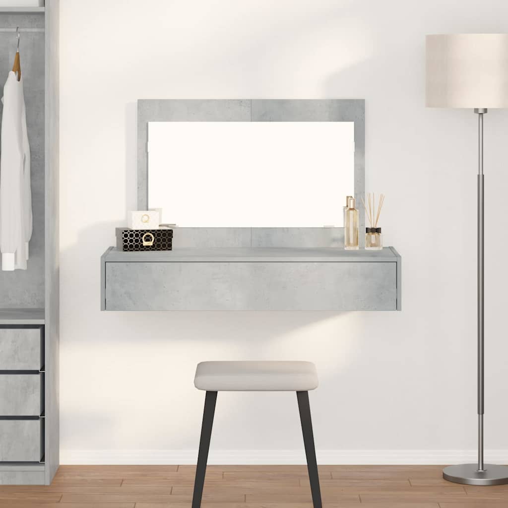 vidaXL Toaletka Szary 100 x 40 x 70 cm Materiał drewnopochodny