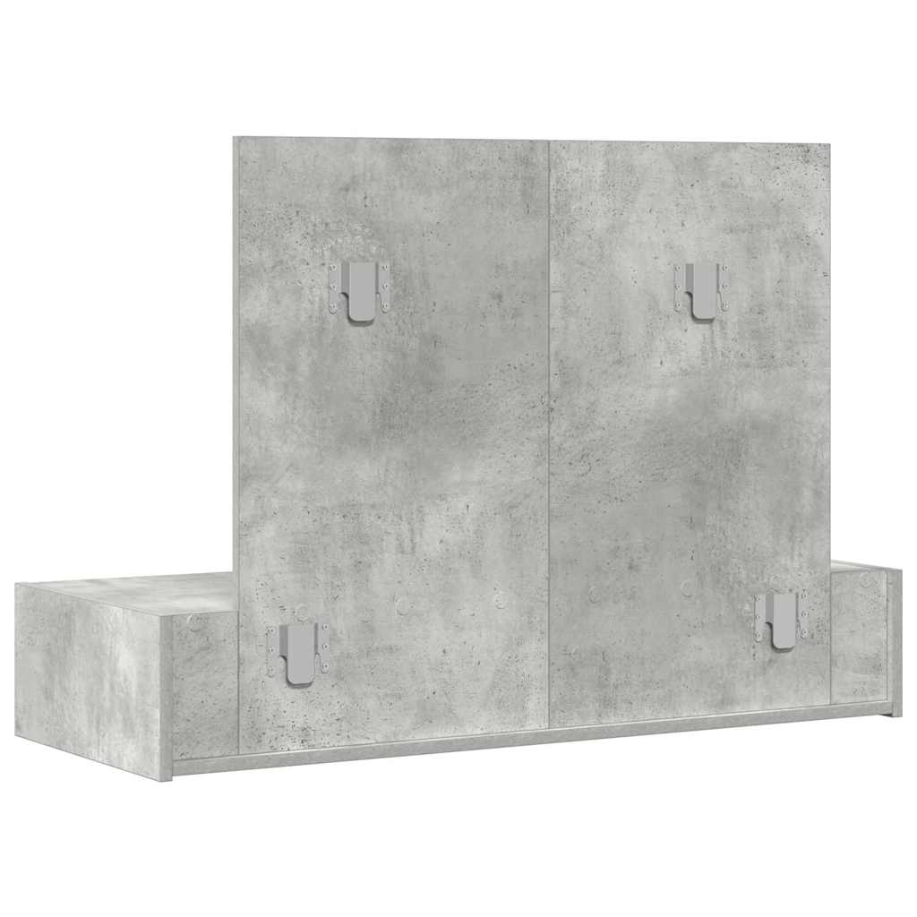 vidaXL Toaletka Szary 100 x 40 x 70 cm Materiał drewnopochodny