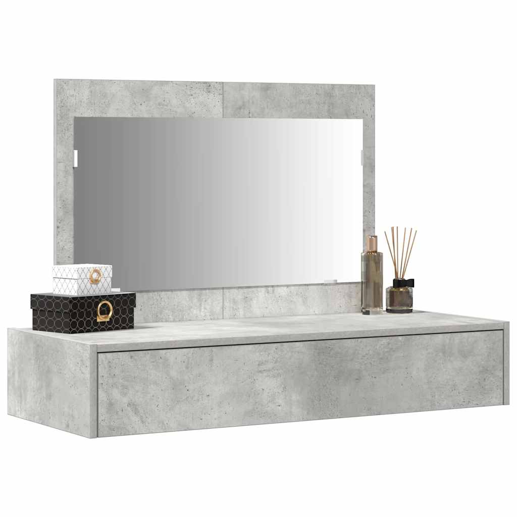 vidaXL Toaletka Szary 100 x 40 x 70 cm Materiał drewnopochodny
