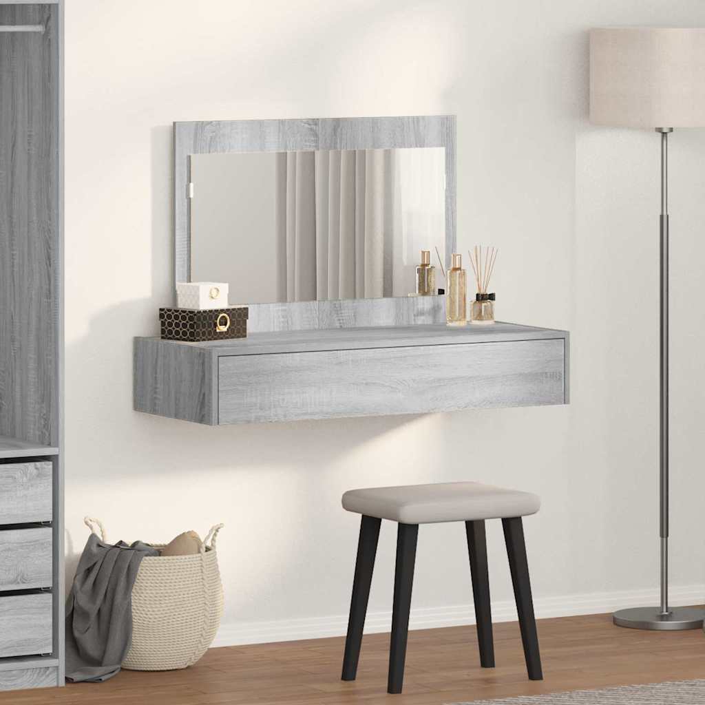 vidaXL Toaletka Szary 100 x 40 x 70 cm Materiał drewnopochodny