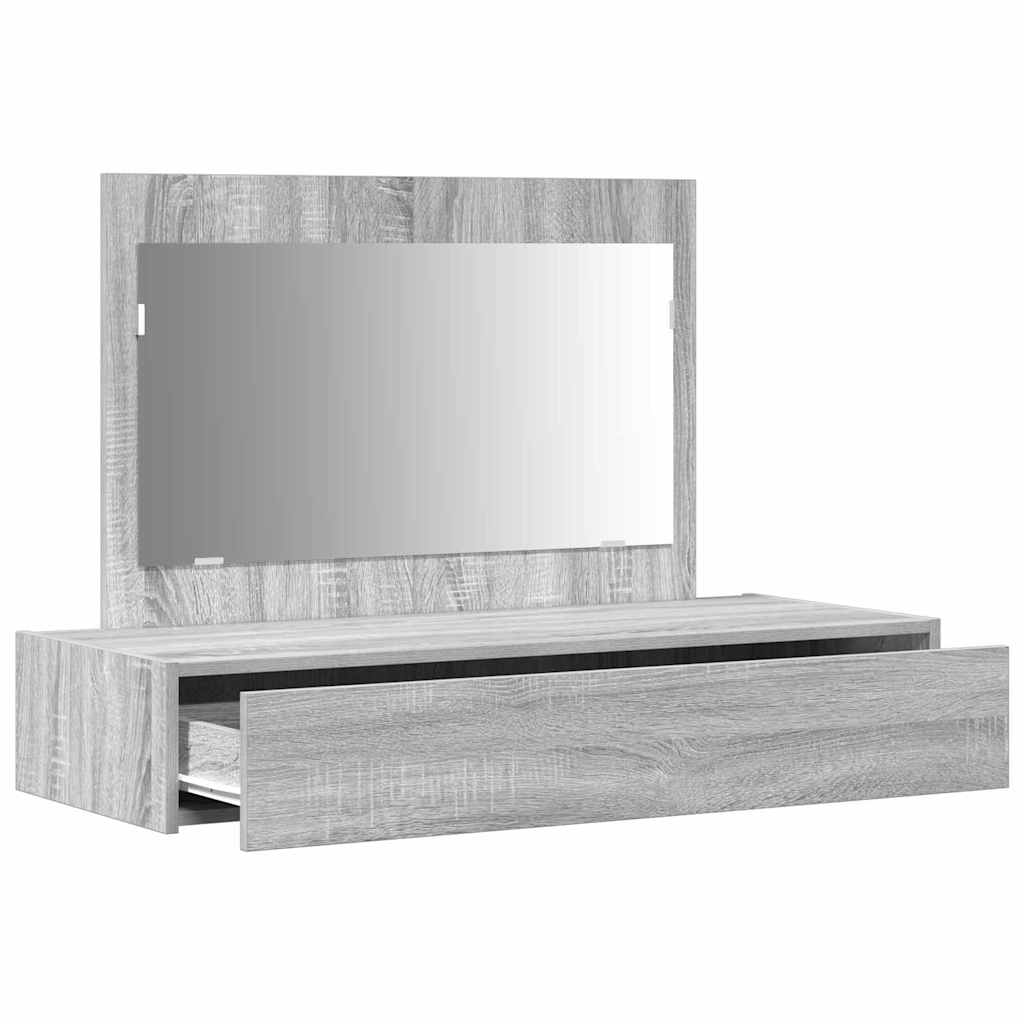 vidaXL Toaletka Szary 100 x 40 x 70 cm Materiał drewnopochodny