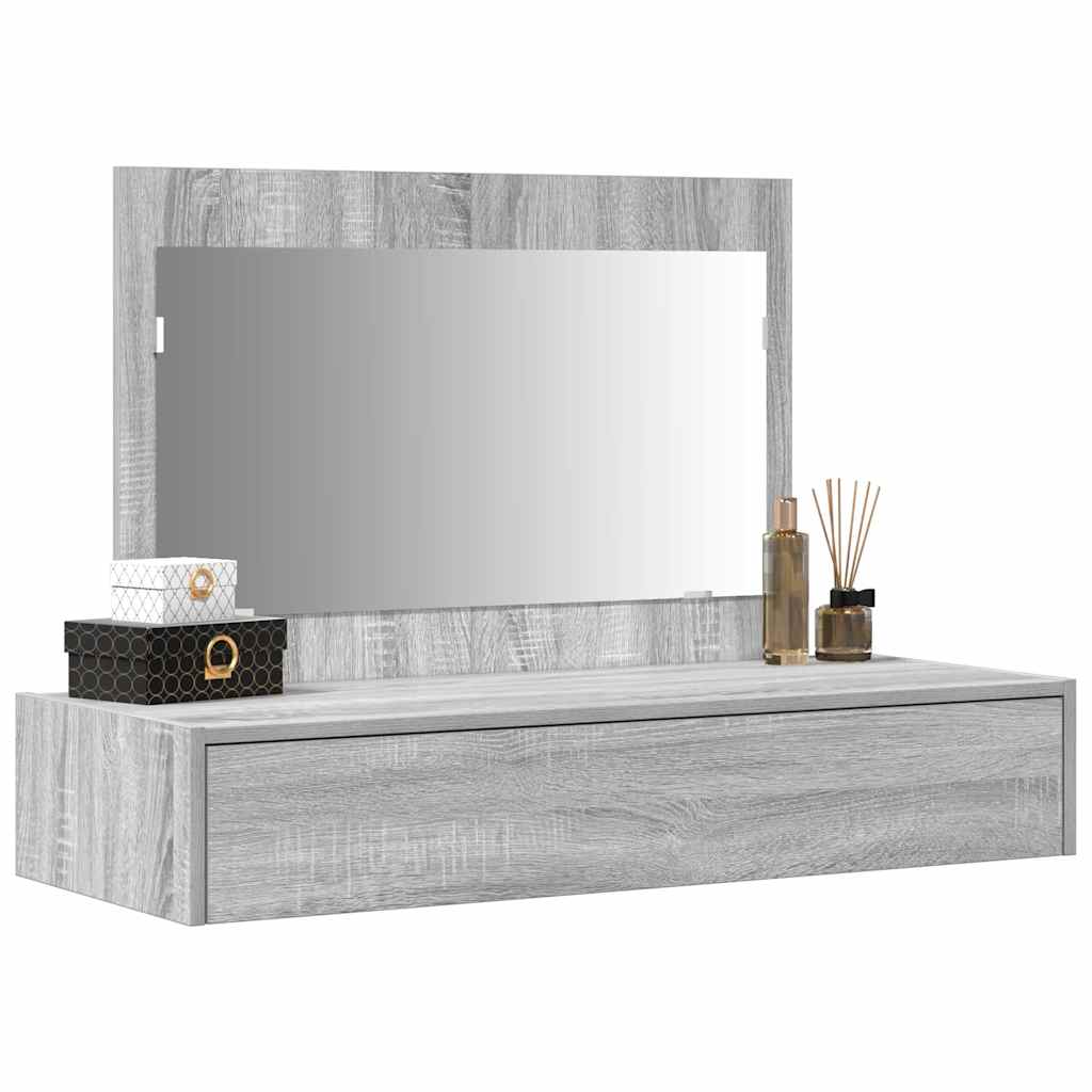 vidaXL Toaletka Szary 100 x 40 x 70 cm Materiał drewnopochodny