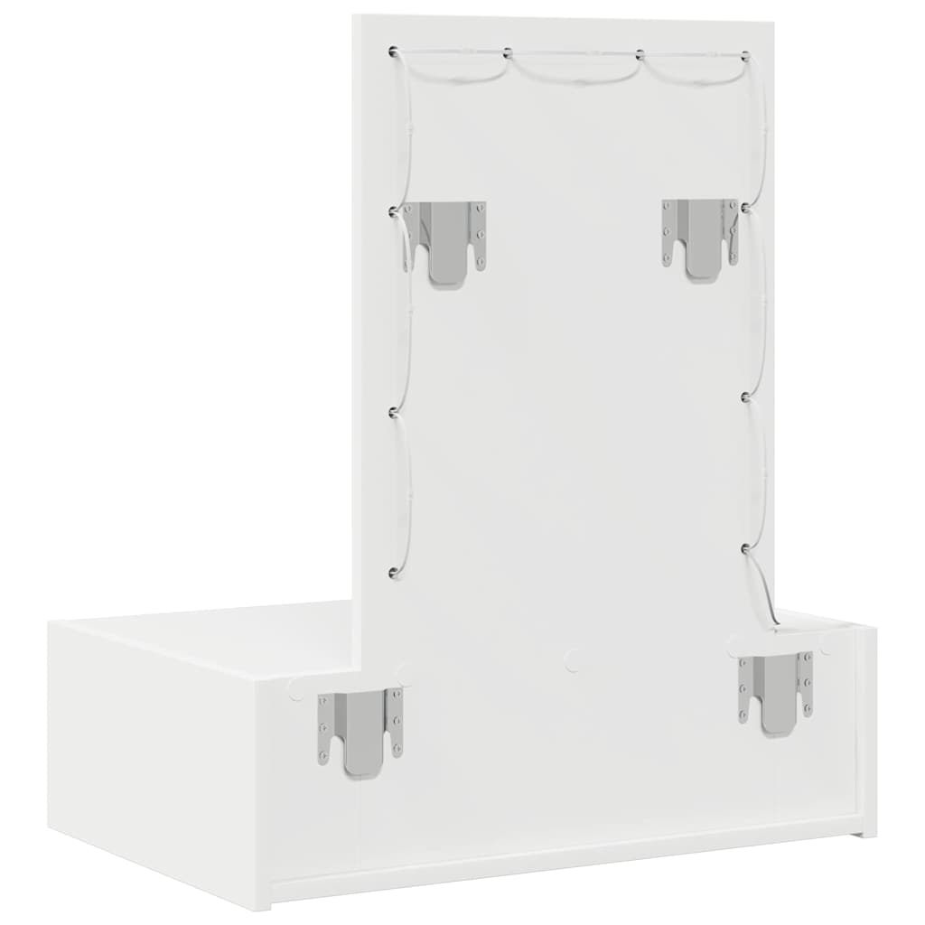 vidaXL Toaletka Biały 60 x 40 x 70 cm Materiał drewnopochodny
