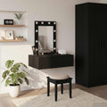 vidaXL Toaletka Czarny 60 x 40 x 70 cm Materiał drewnopochodny
