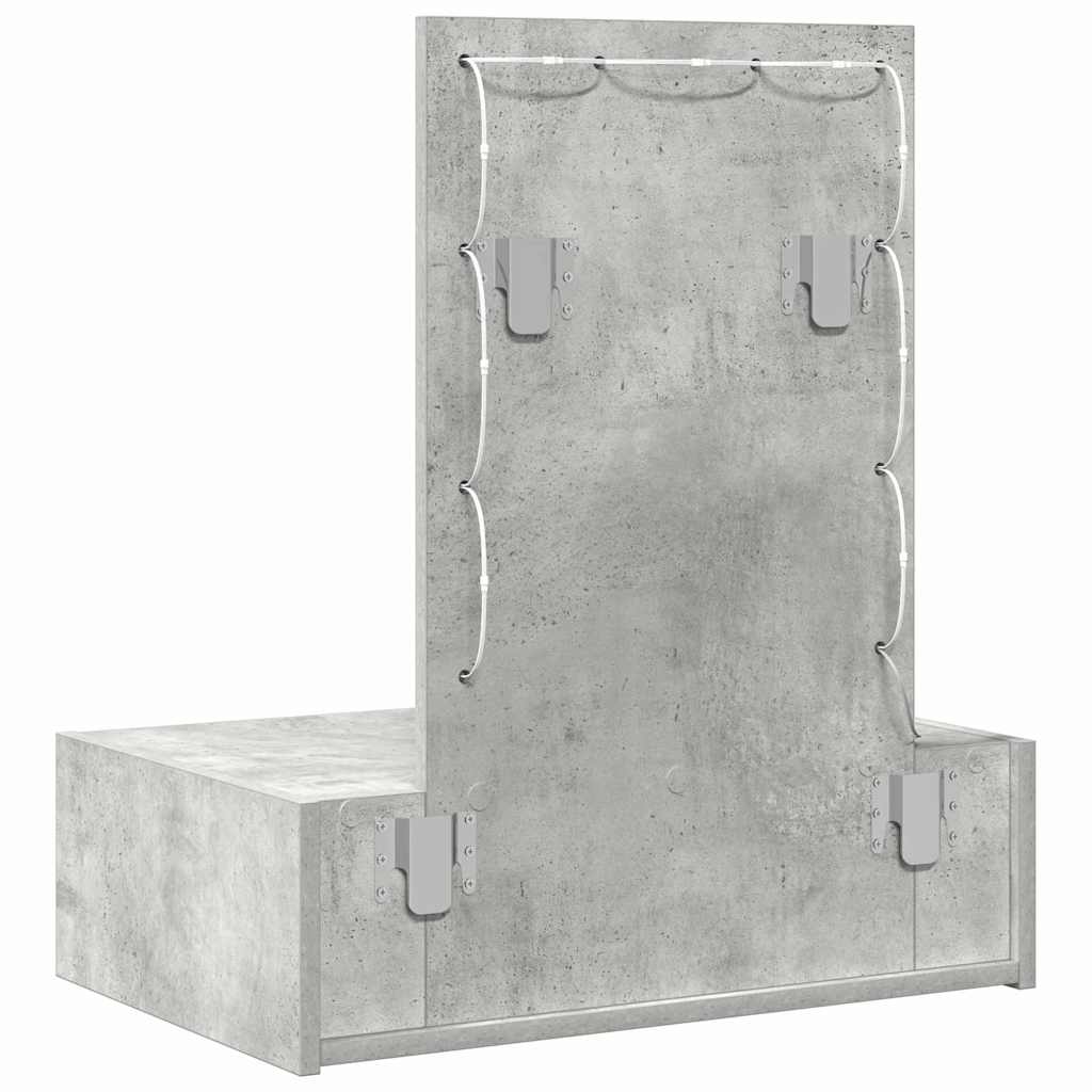 vidaXL Toaletka Szary 60 x 40 x 70 cm Materiał drewnopochodny