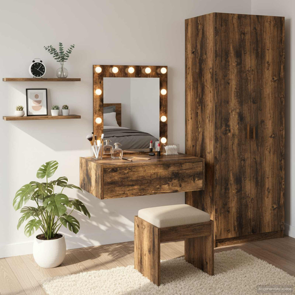 vidaXL Toaletka Brązowy 60 x 40 x 70 cm Materiał drewnopochodny