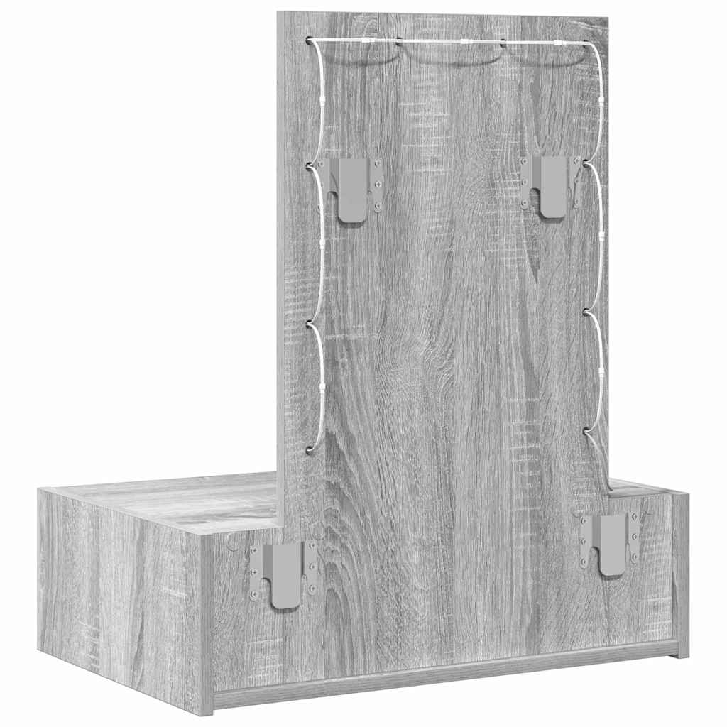 vidaXL Toaletka Szary 60 x 40 x 70 cm Materiał drewnopochodny