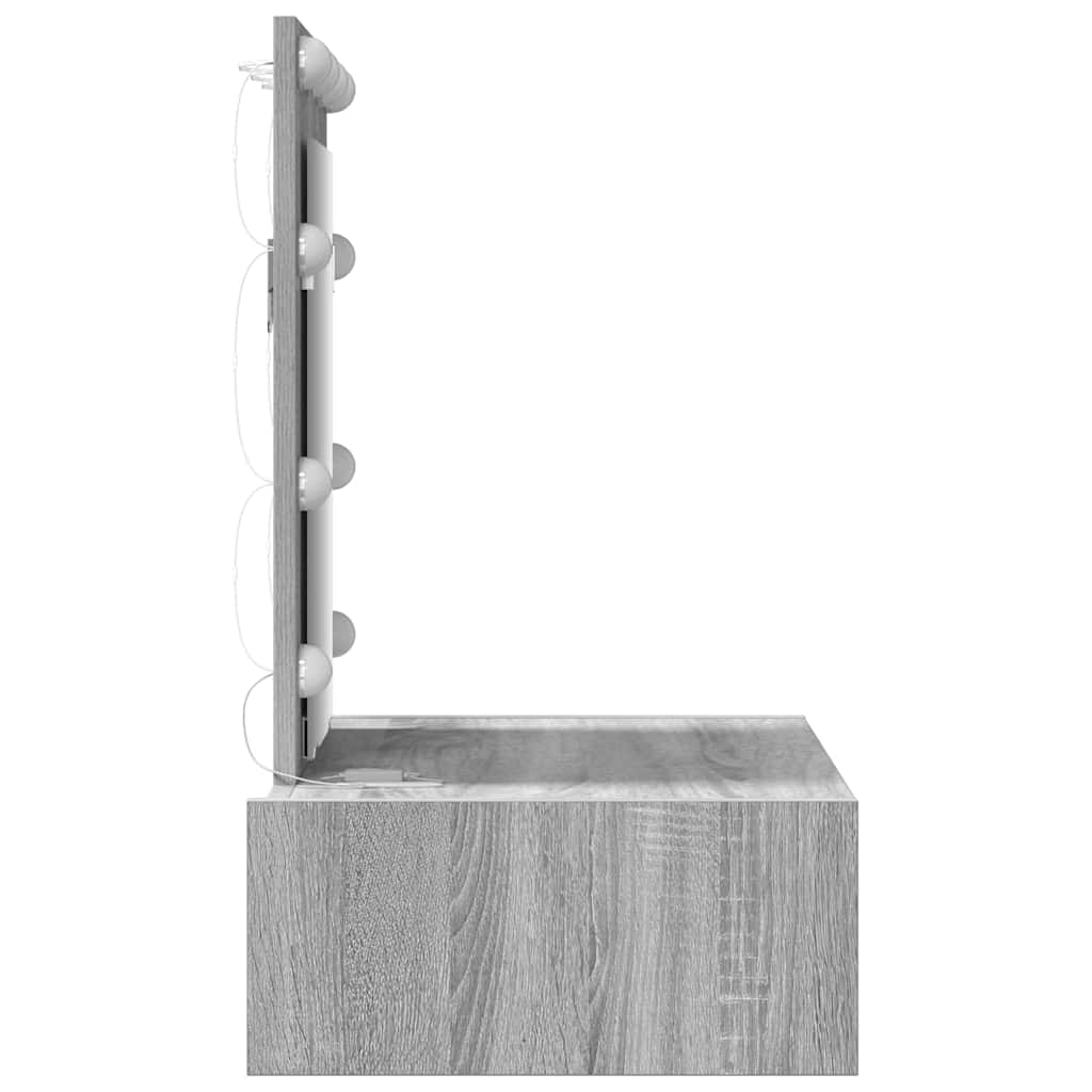 vidaXL Toaletka Szary 60 x 40 x 70 cm Materiał drewnopochodny