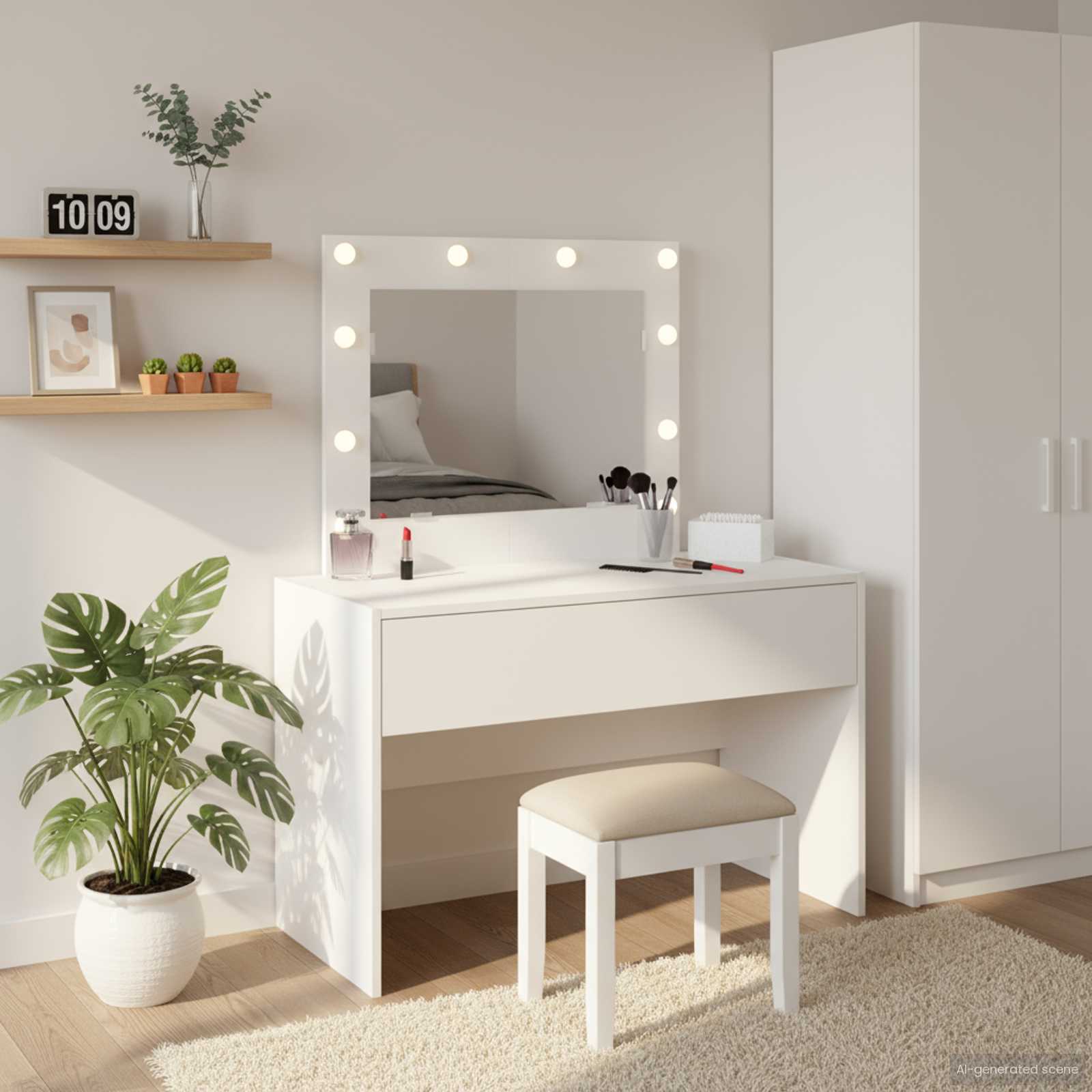 vidaXL Toaletka Biały 83 x 40 x 70 cm Materiał drewnopochodny