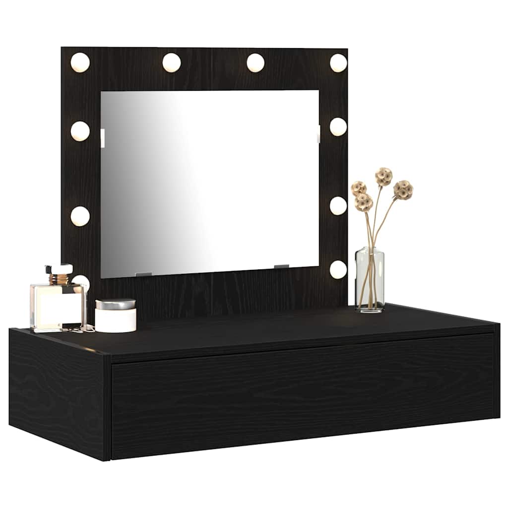 vidaXL Toaletka Czarny 83 x 40 x 70 cm Materiał drewnopochodny