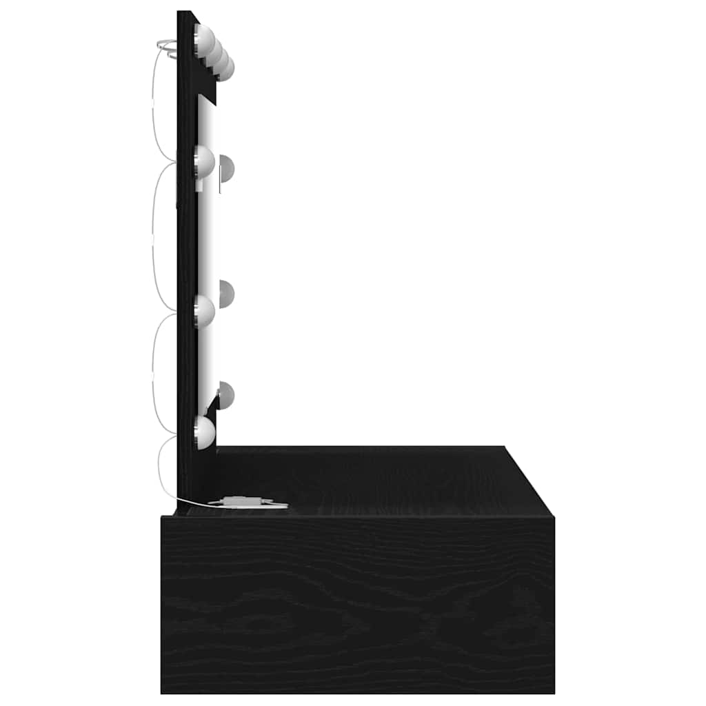 vidaXL Toaletka Czarny 83 x 40 x 70 cm Materiał drewnopochodny