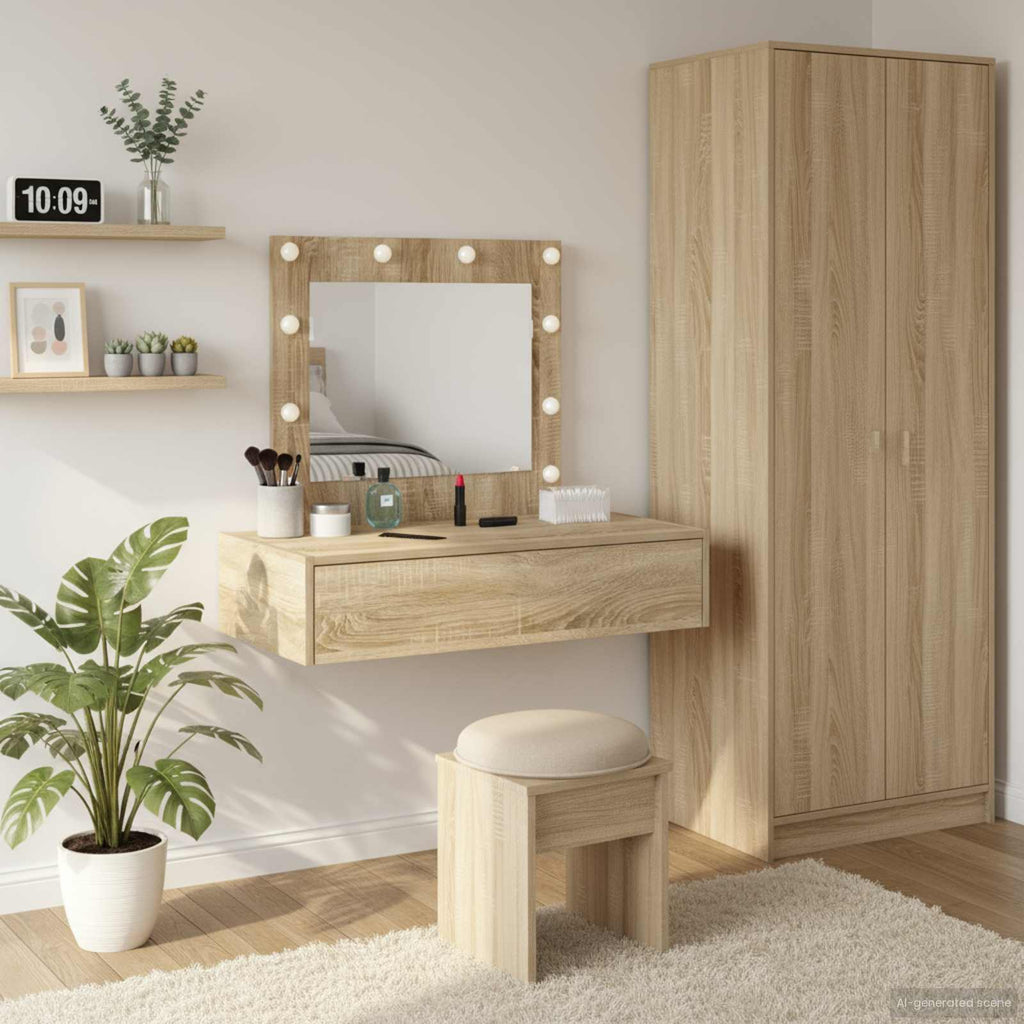 vidaXL Toaletka Brązowy 83 x 40 x 70 cm Materiał drewnopochodny