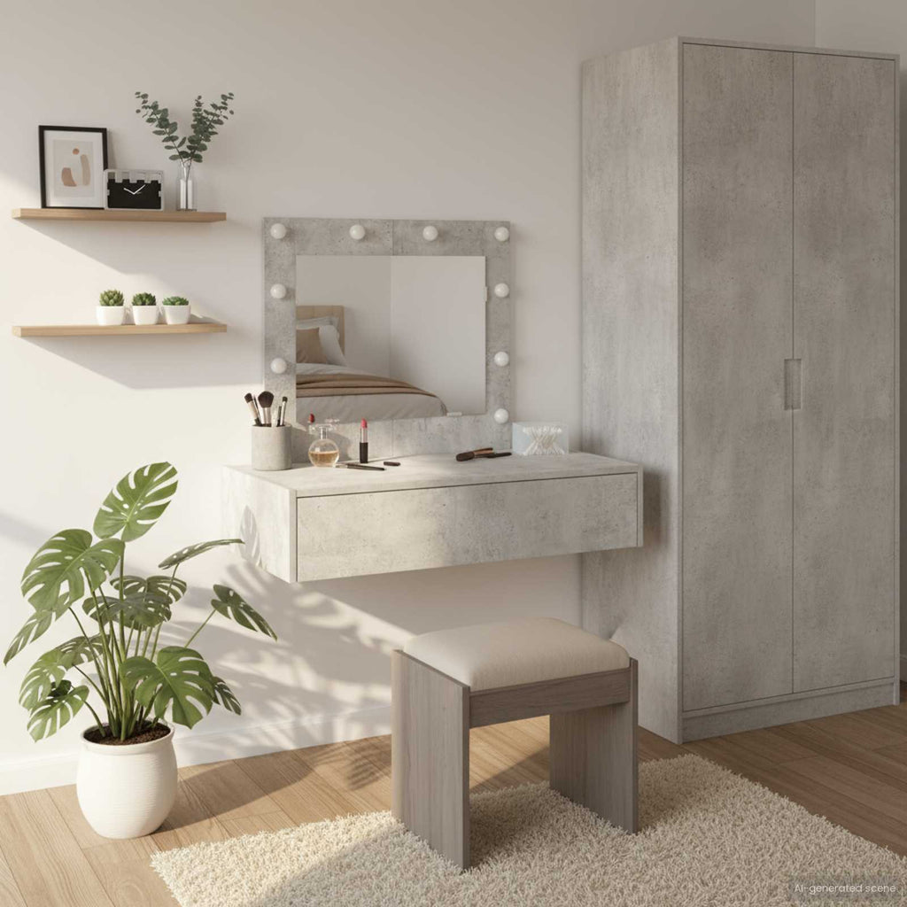 vidaXL Toaletka Szary 83 x 40 x 70 cm Materiał drewnopochodny