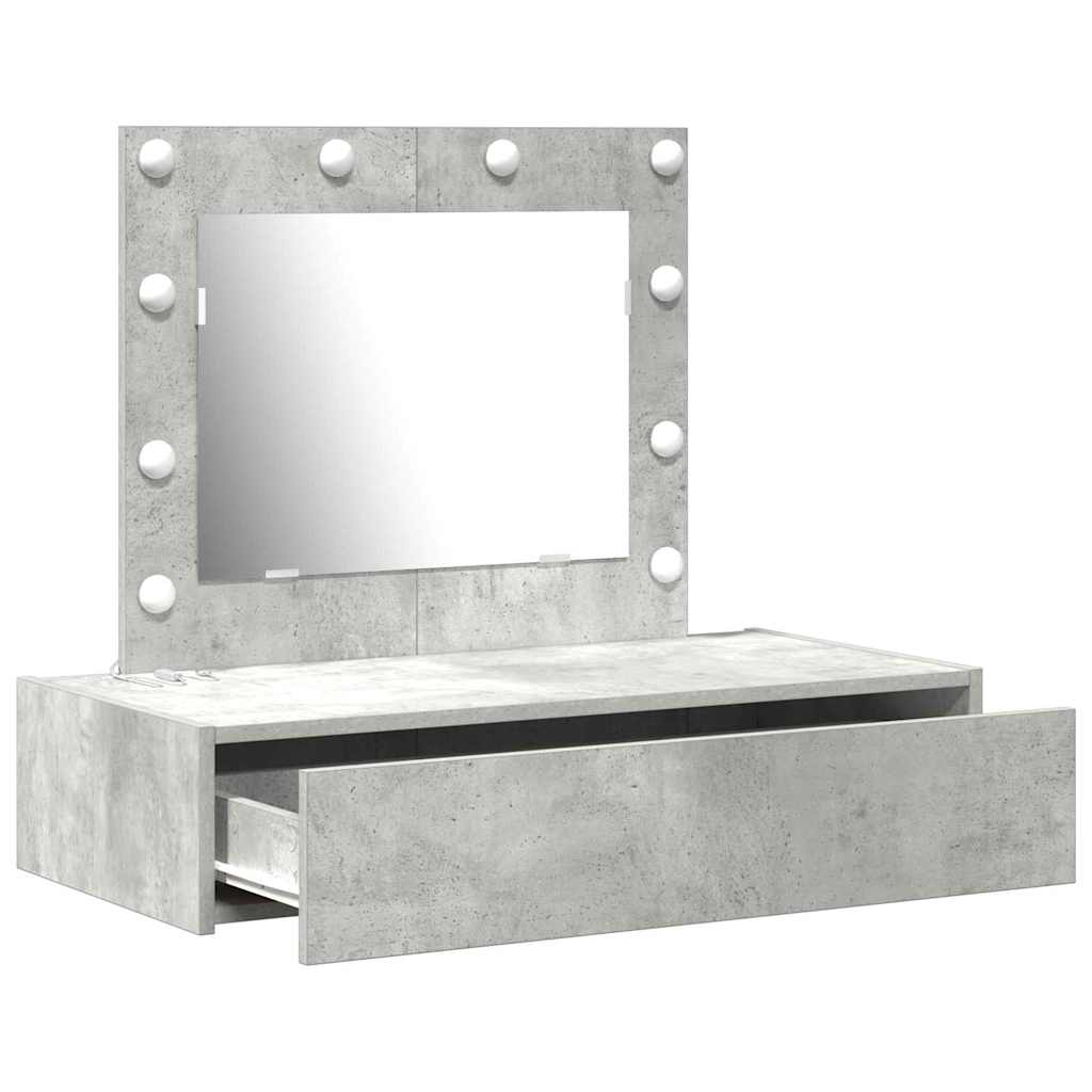 vidaXL Toaletka Szary 83 x 40 x 70 cm Materiał drewnopochodny