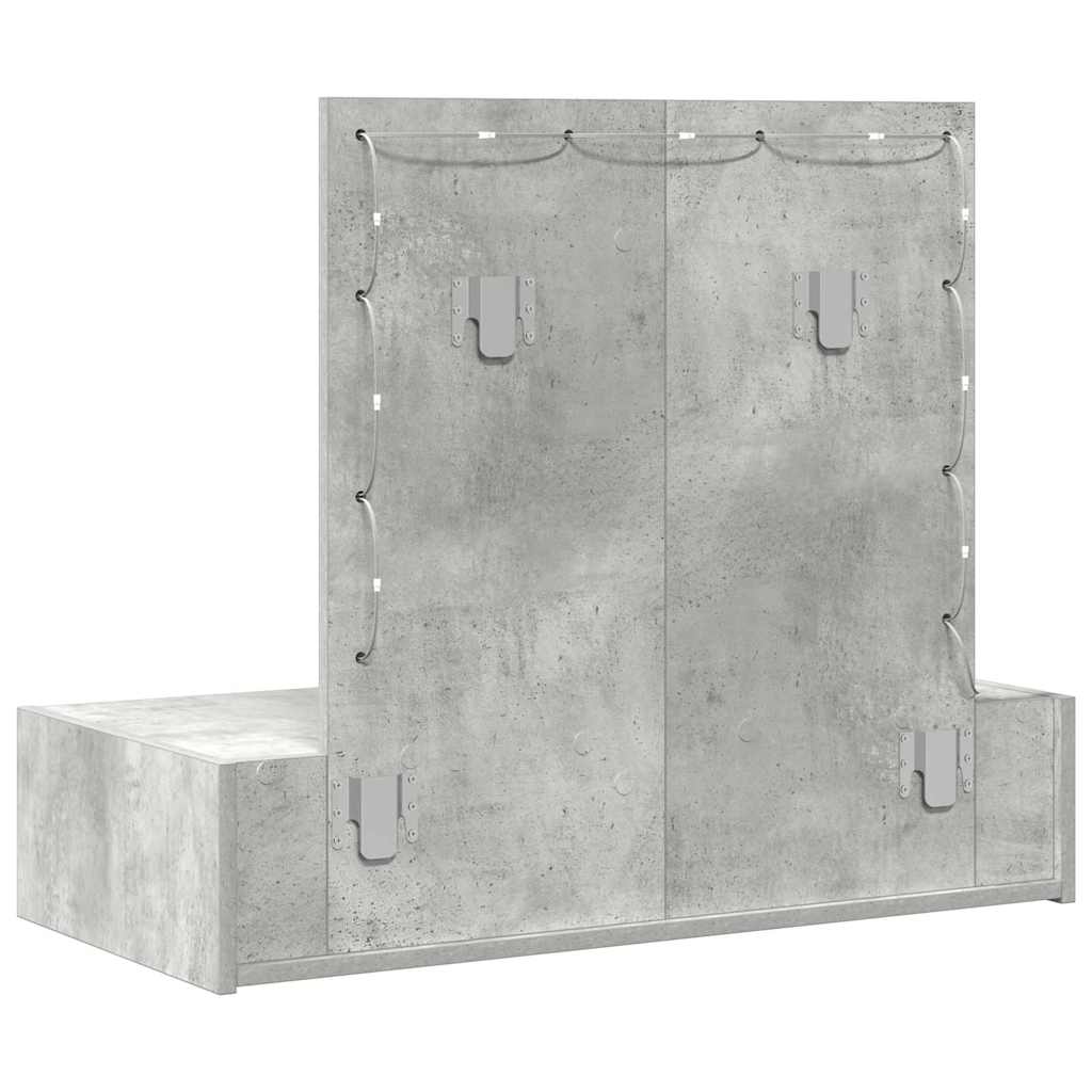 vidaXL Toaletka Szary 83 x 40 x 70 cm Materiał drewnopochodny