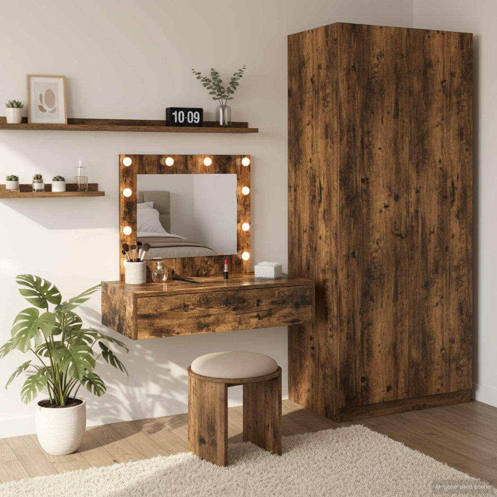 vidaXL Toaletka Brązowy 83 x 40 x 70 cm Materiał drewnopochodny