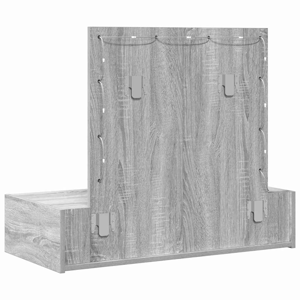 vidaXL Toaletka Szary 83 x 40 x 70 cm Materiał drewnopochodny