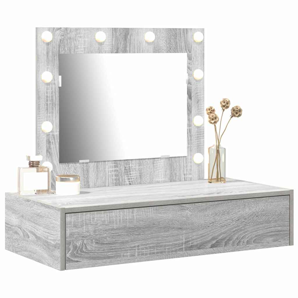 vidaXL Toaletka Szary 83 x 40 x 70 cm Materiał drewnopochodny