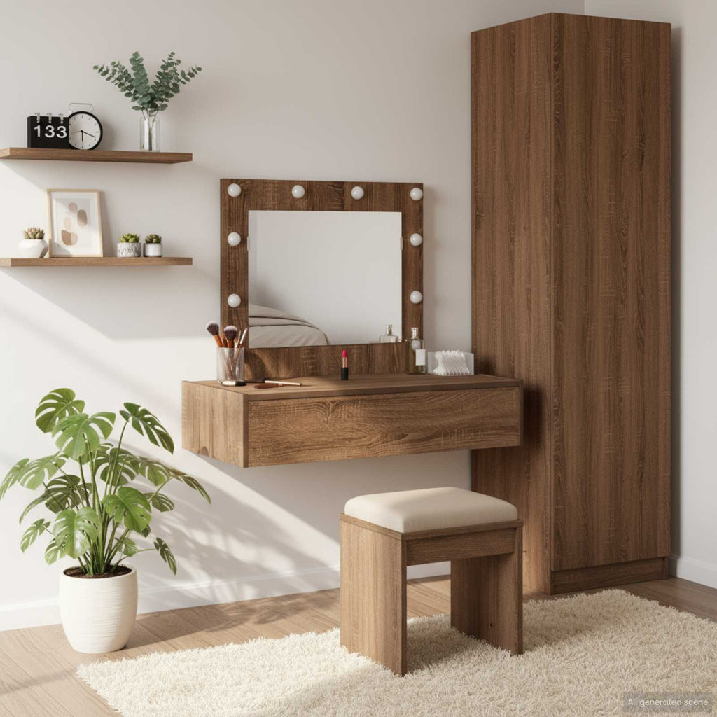 vidaXL Toaletka Brązowy 83 x 40 x 70 cm Materiał drewnopochodny