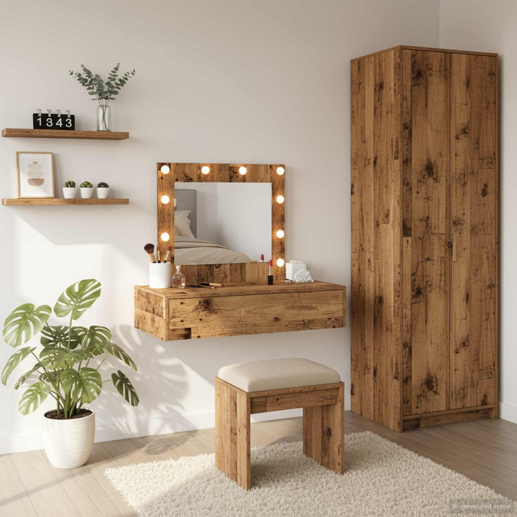 vidaXL Toaletka Brązowy 83 x 40 x 70 cm Materiał drewnopochodny