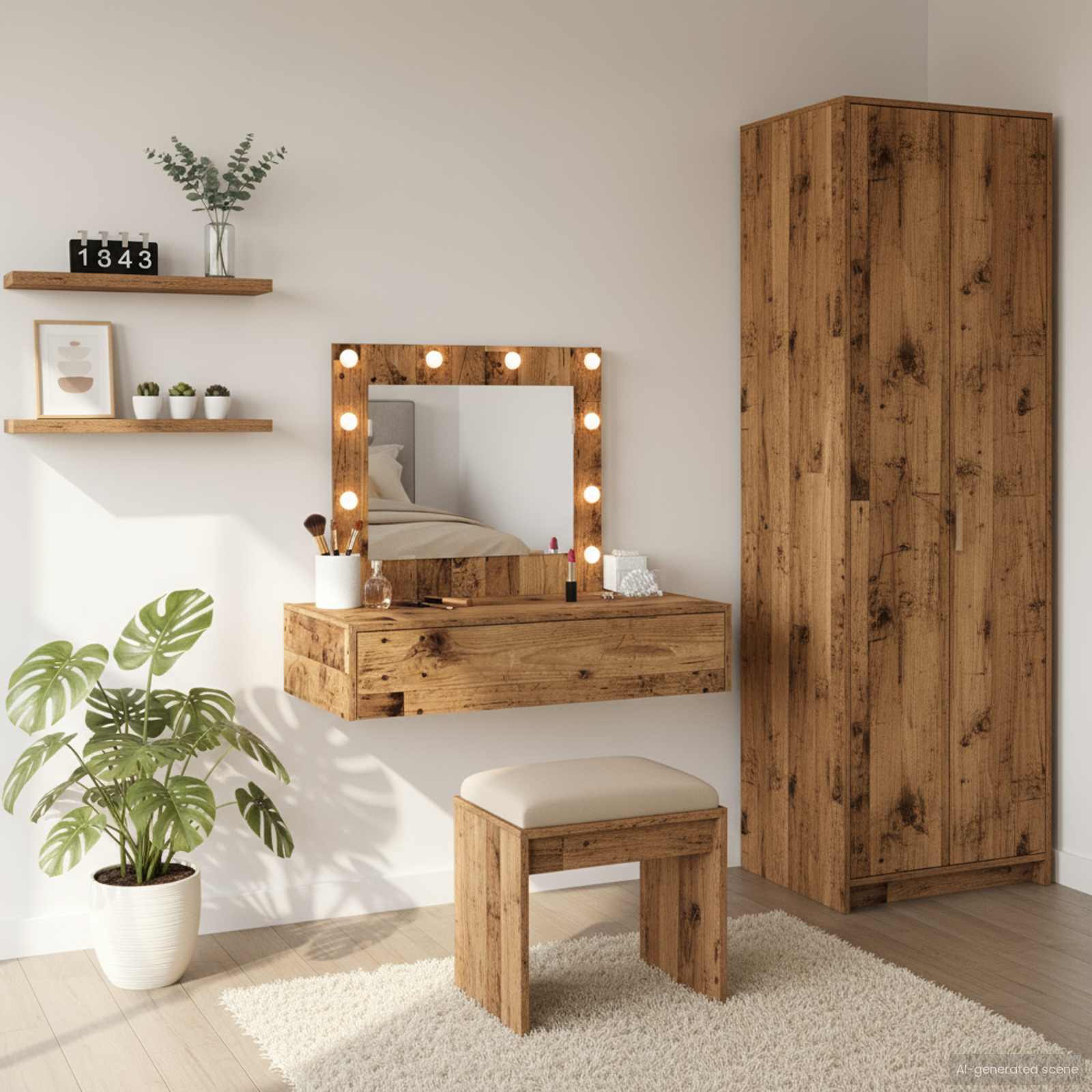 vidaXL Toaletka Brązowy 83 x 40 x 70 cm Materiał drewnopochodny