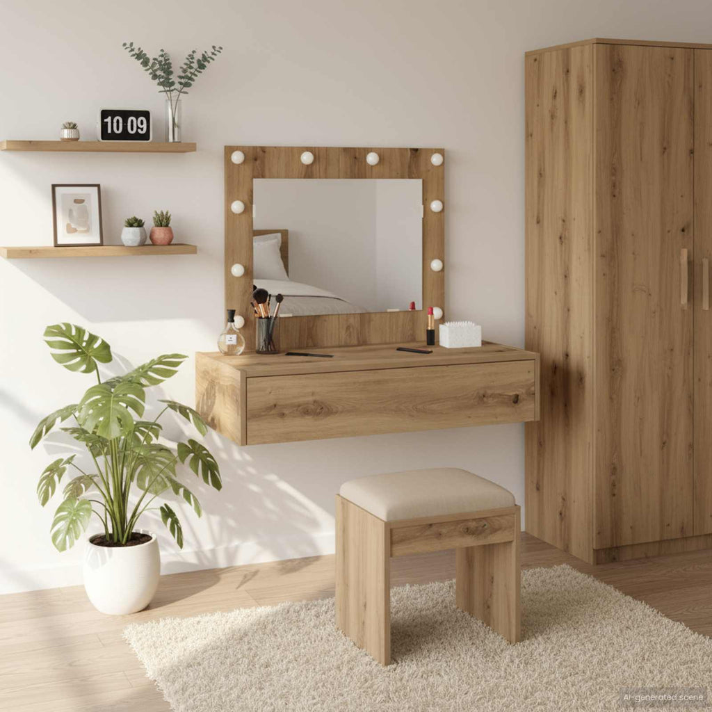 vidaXL Toaletka Brązowy 83 x 40 x 70 cm Materiał drewnopochodny
