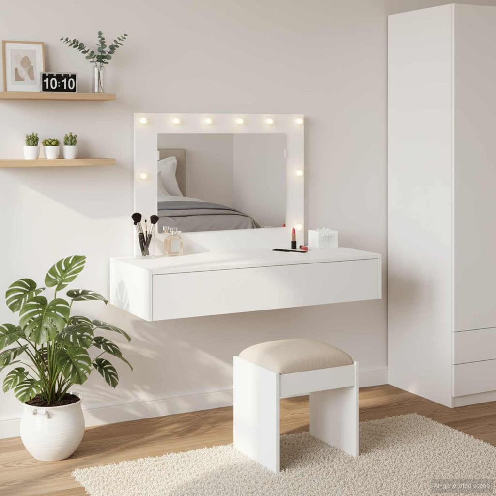 vidaXL Toaletka Biały 100 x 40 x 70 cm Materiał drewnopochodny