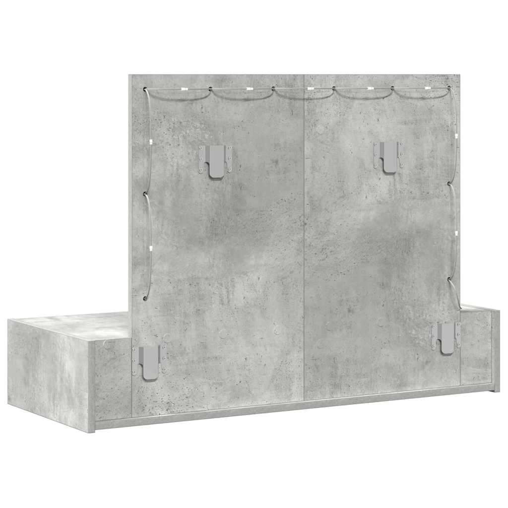 vidaXL Toaletka Szary 100 x 40 x 70 cm Materiał drewnopochodny