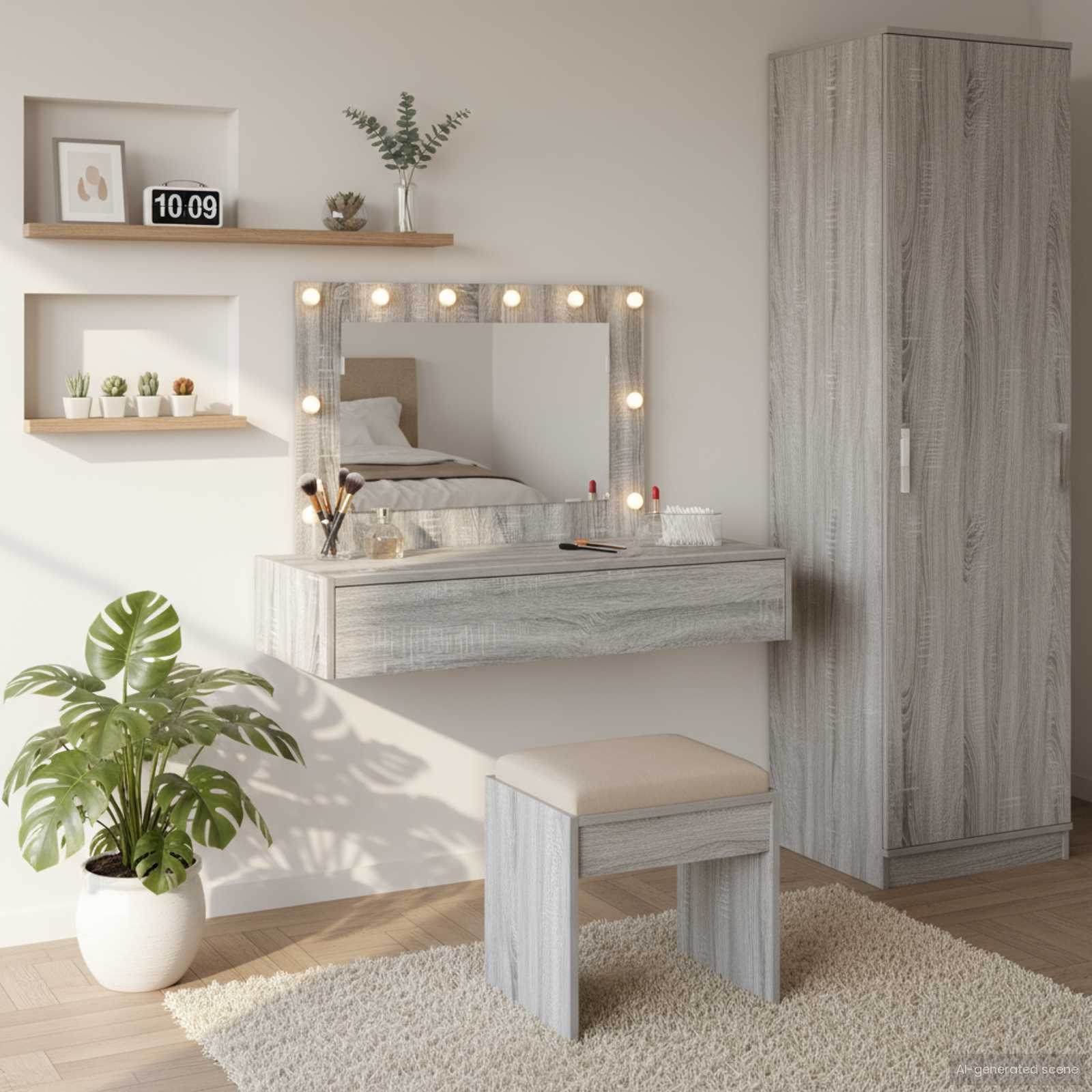 vidaXL Toaletka Szary 100 x 40 x 70 cm Materiał drewnopochodny