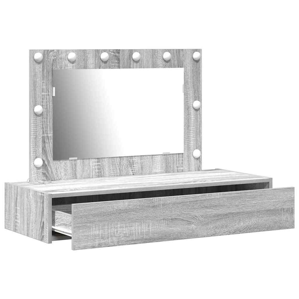 vidaXL Toaletka Szary 100 x 40 x 70 cm Materiał drewnopochodny
