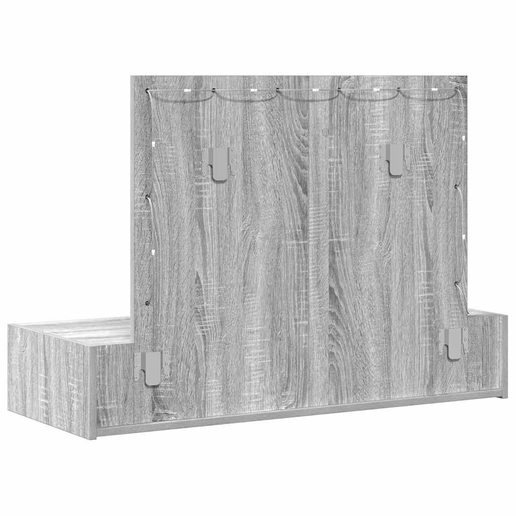 vidaXL Toaletka Szary 100 x 40 x 70 cm Materiał drewnopochodny