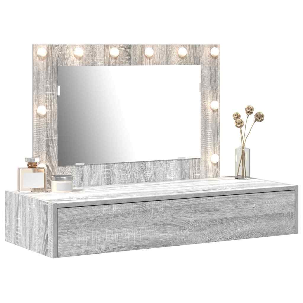 vidaXL Toaletka Szary 100 x 40 x 70 cm Materiał drewnopochodny