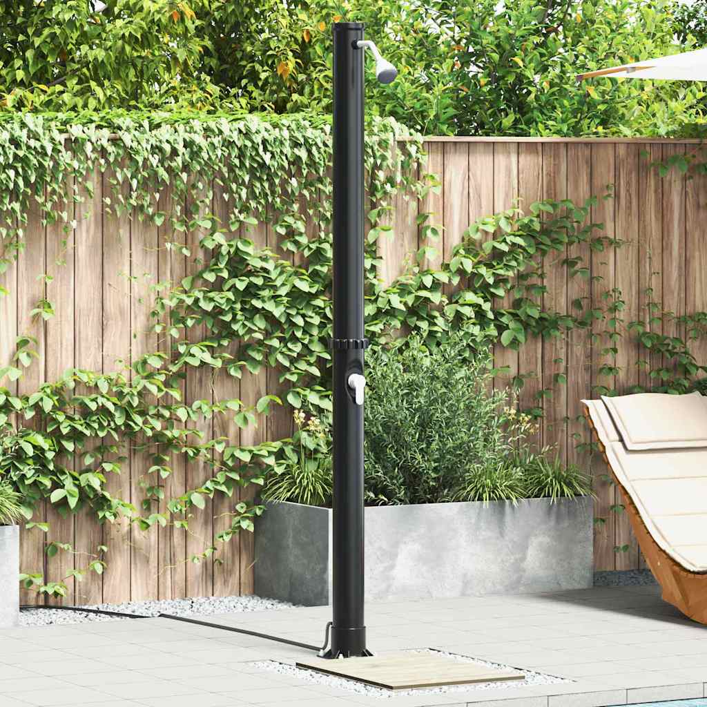 vidaXL Prysznic słoneczny na świeżym powietrzu Czarny 217 cm