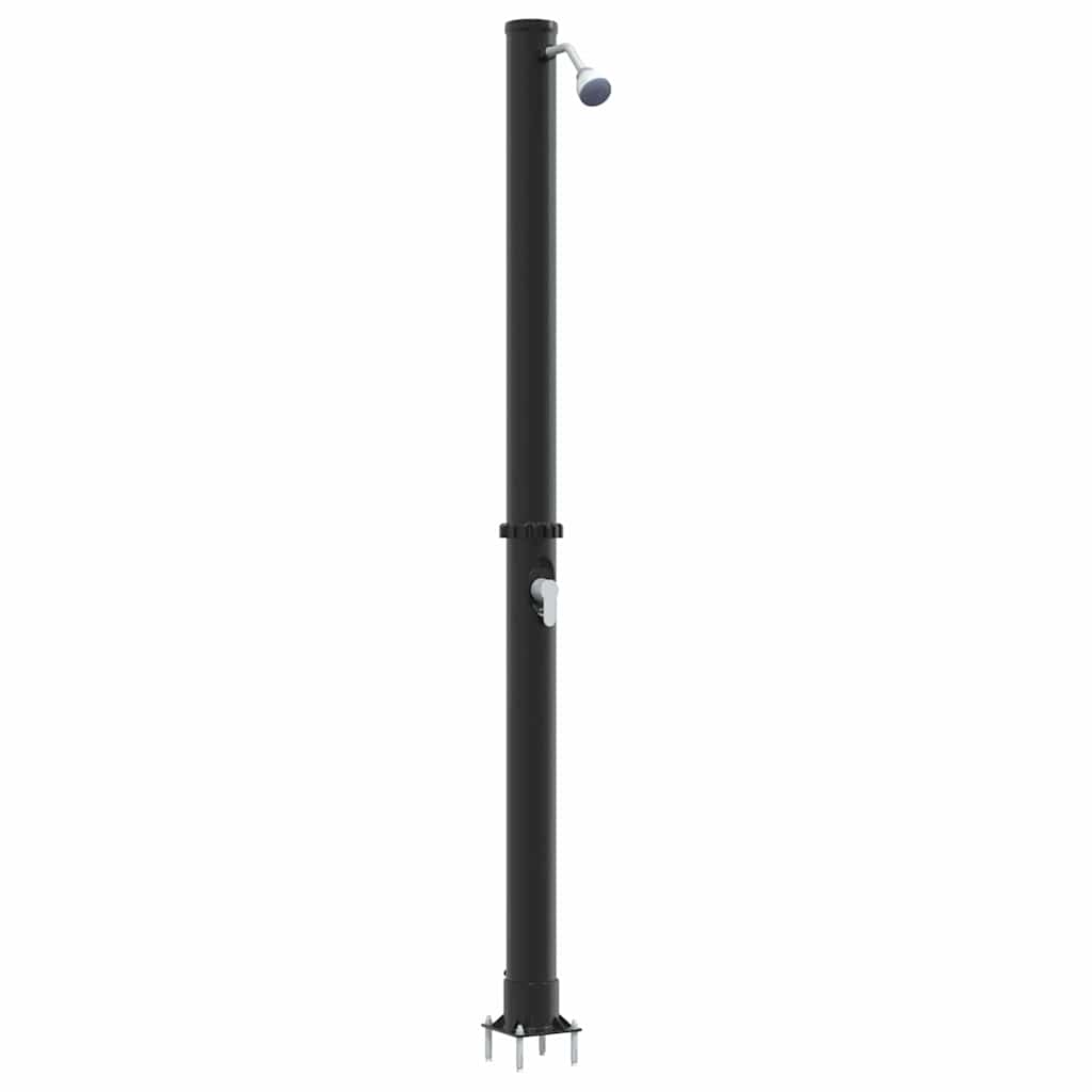vidaXL Prysznic słoneczny na świeżym powietrzu Czarny 217 cm