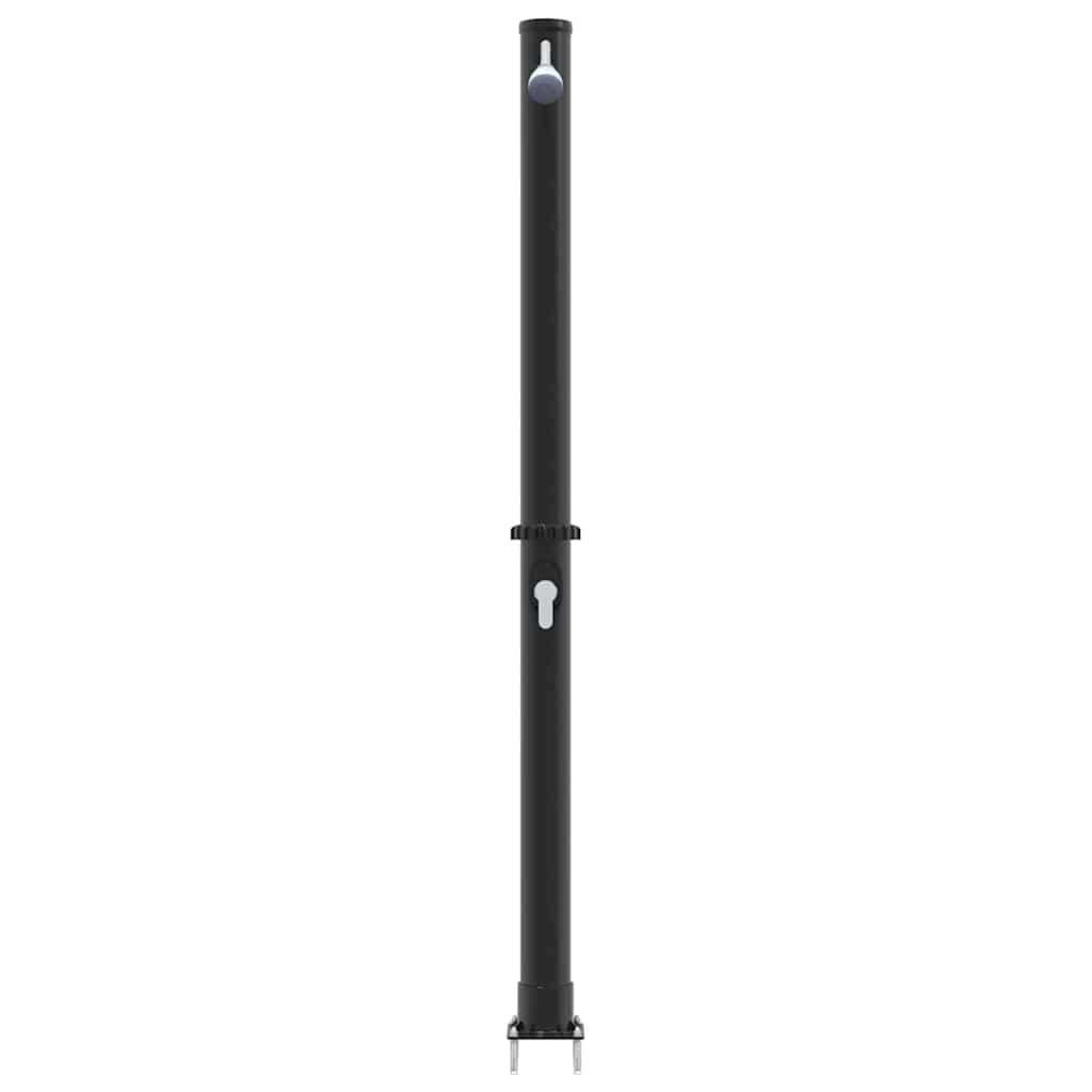 vidaXL Prysznic słoneczny na świeżym powietrzu Czarny 217 cm