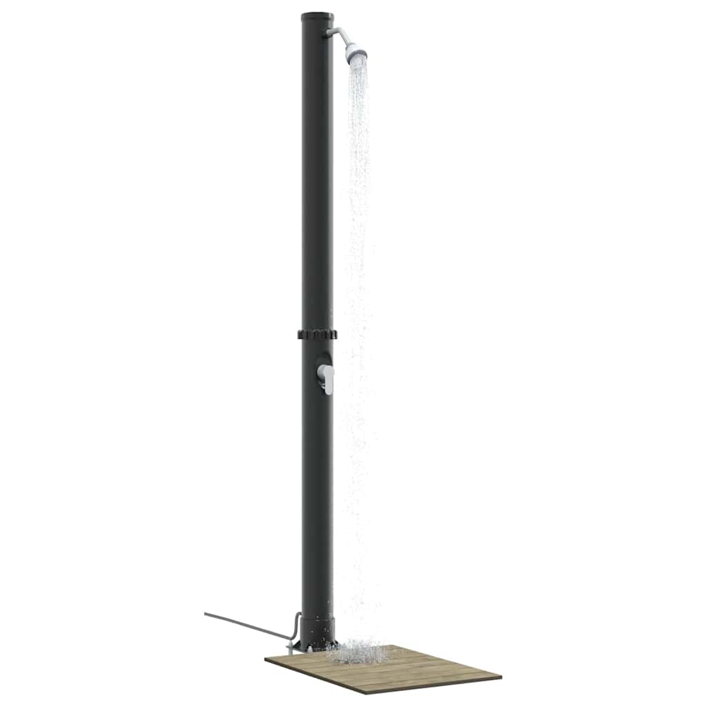 vidaXL Prysznic słoneczny na świeżym powietrzu Czarny 217 cm