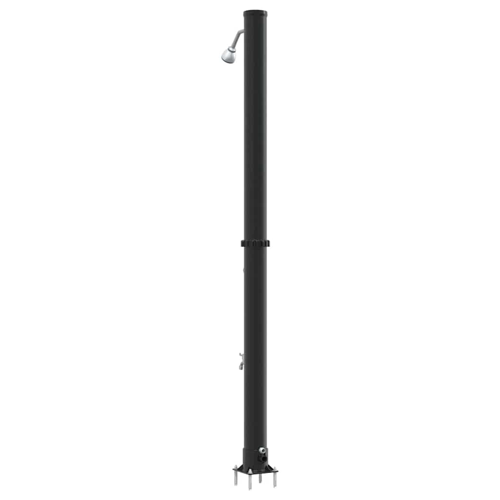 vidaXL Prysznic słoneczny na świeżym powietrzu Czarny 217 cm