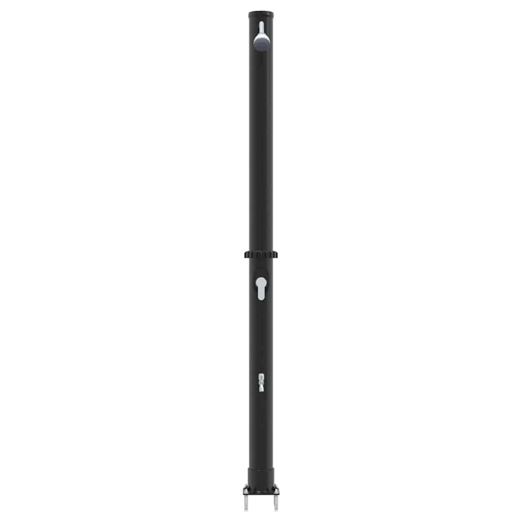 vidaXL Prysznic słoneczny na świeżym powietrzu Czarny 217 cm