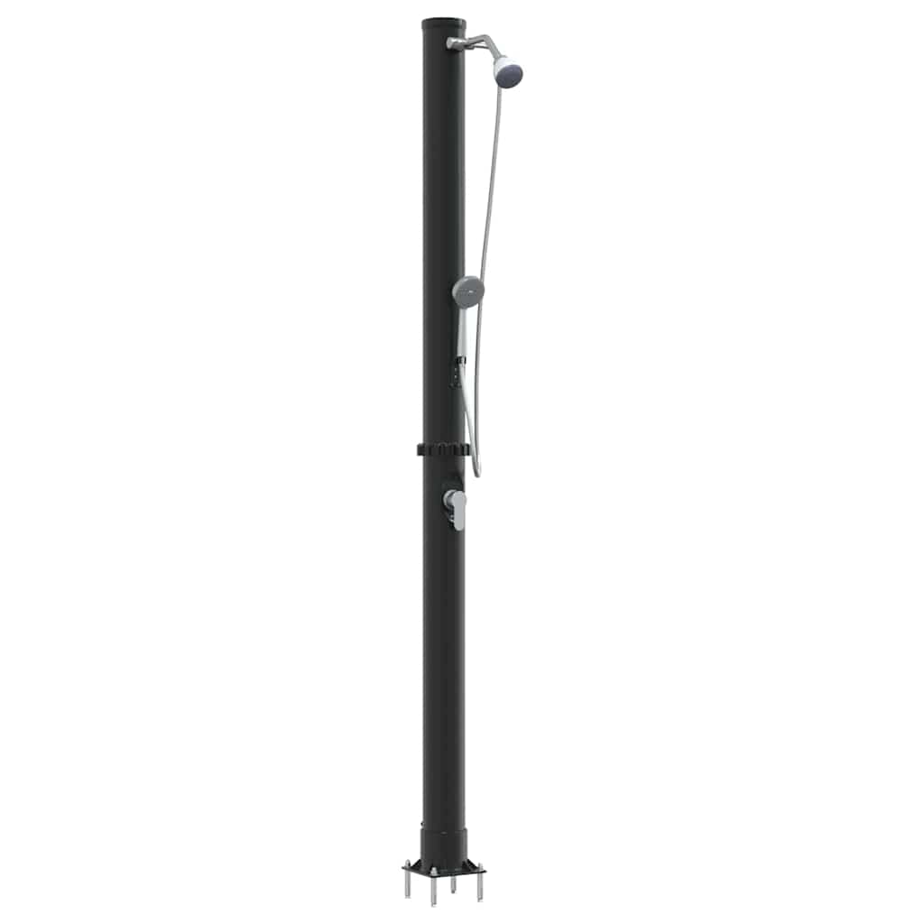 vidaXL Prysznic słoneczny na świeżym powietrzu Czarny 217 cm
