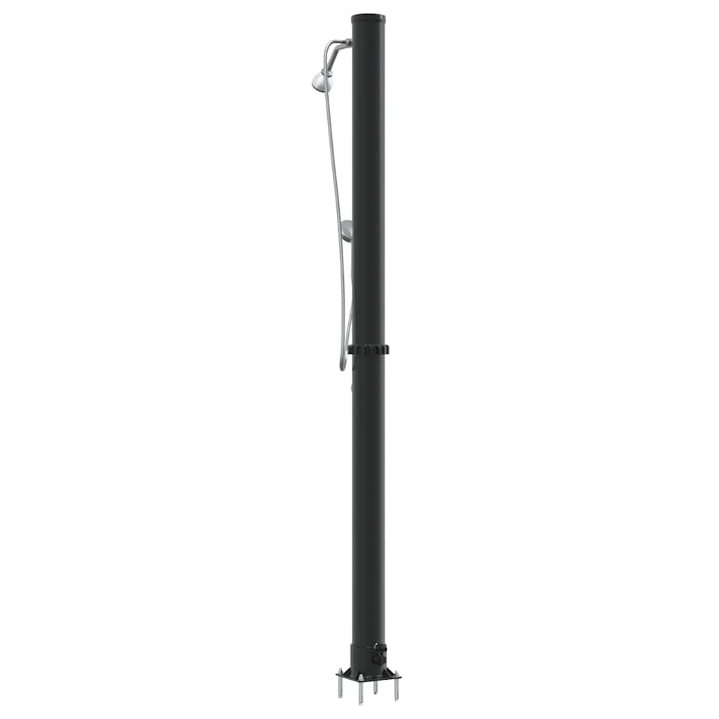 vidaXL Prysznic słoneczny na świeżym powietrzu Czarny 217 cm