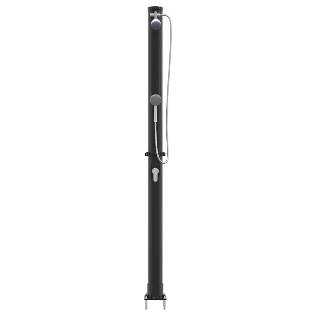 vidaXL Prysznic słoneczny na świeżym powietrzu Czarny 217 cm