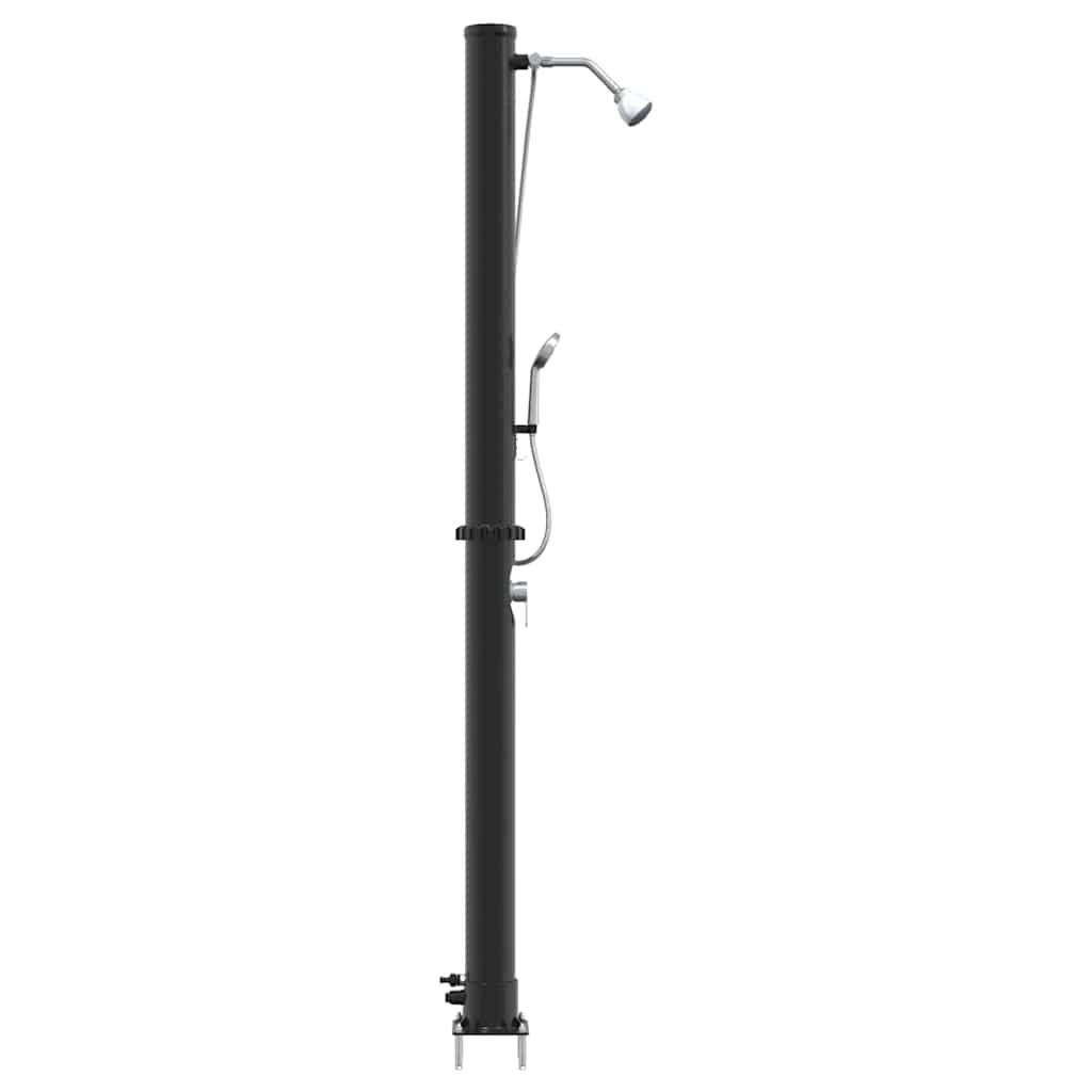vidaXL Prysznic słoneczny na świeżym powietrzu Czarny 217 cm