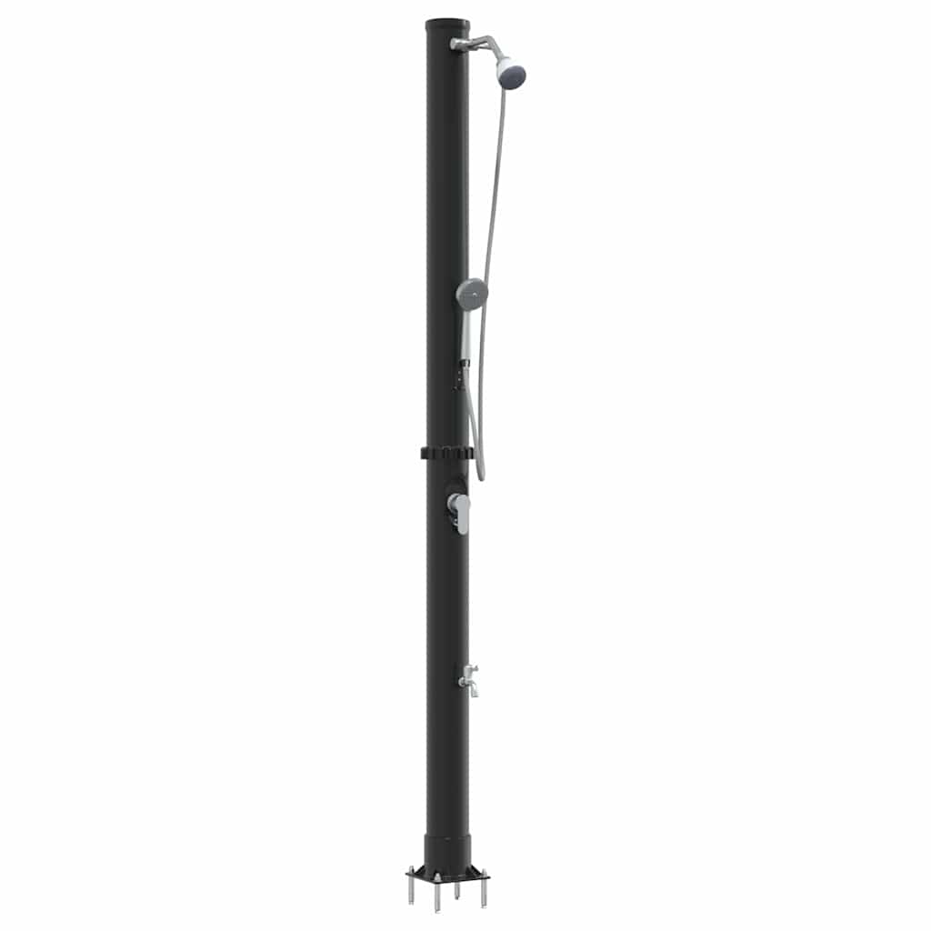 vidaXL Prysznic słoneczny na świeżym powietrzu Czarny 217 cm