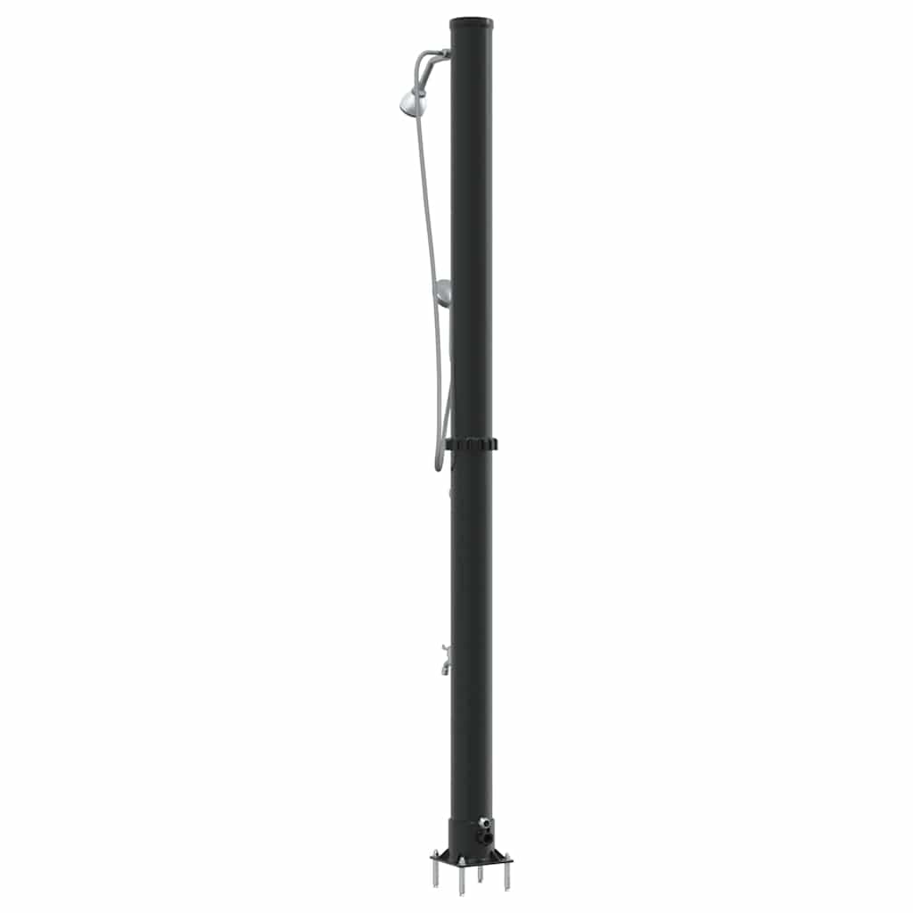 vidaXL Prysznic słoneczny na świeżym powietrzu Czarny 217 cm