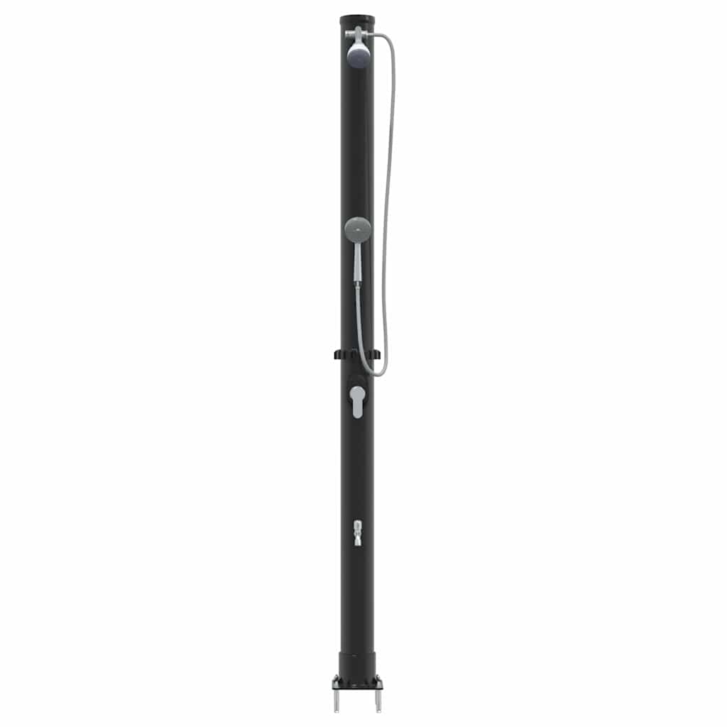 vidaXL Prysznic słoneczny na świeżym powietrzu Czarny 217 cm