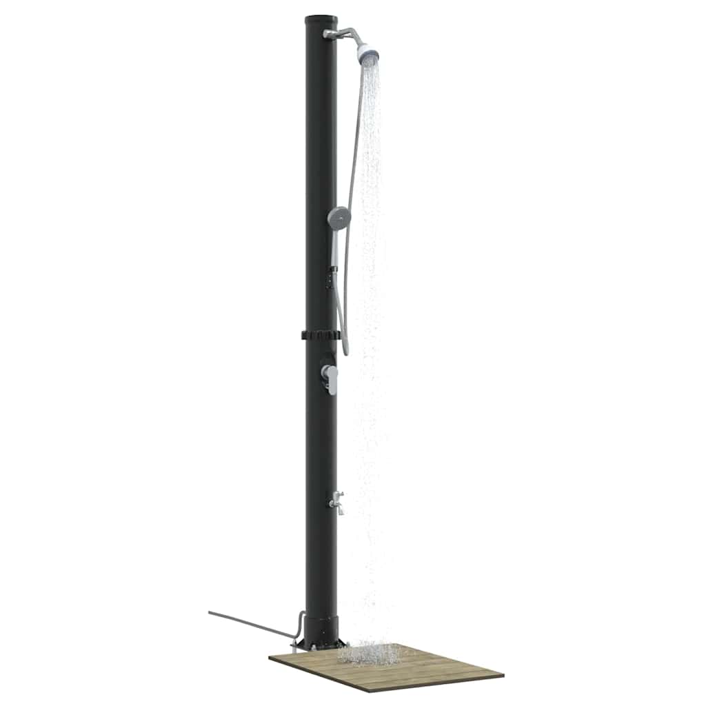vidaXL Prysznic słoneczny na świeżym powietrzu Czarny 217 cm
