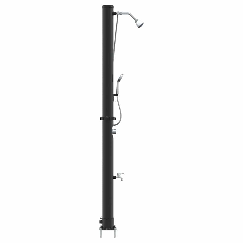 vidaXL Prysznic słoneczny na świeżym powietrzu Czarny 217 cm
