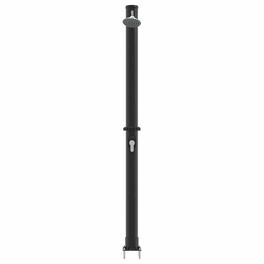 vidaXL Prysznic słoneczny na świeżym powietrzu Czarny 217 cm